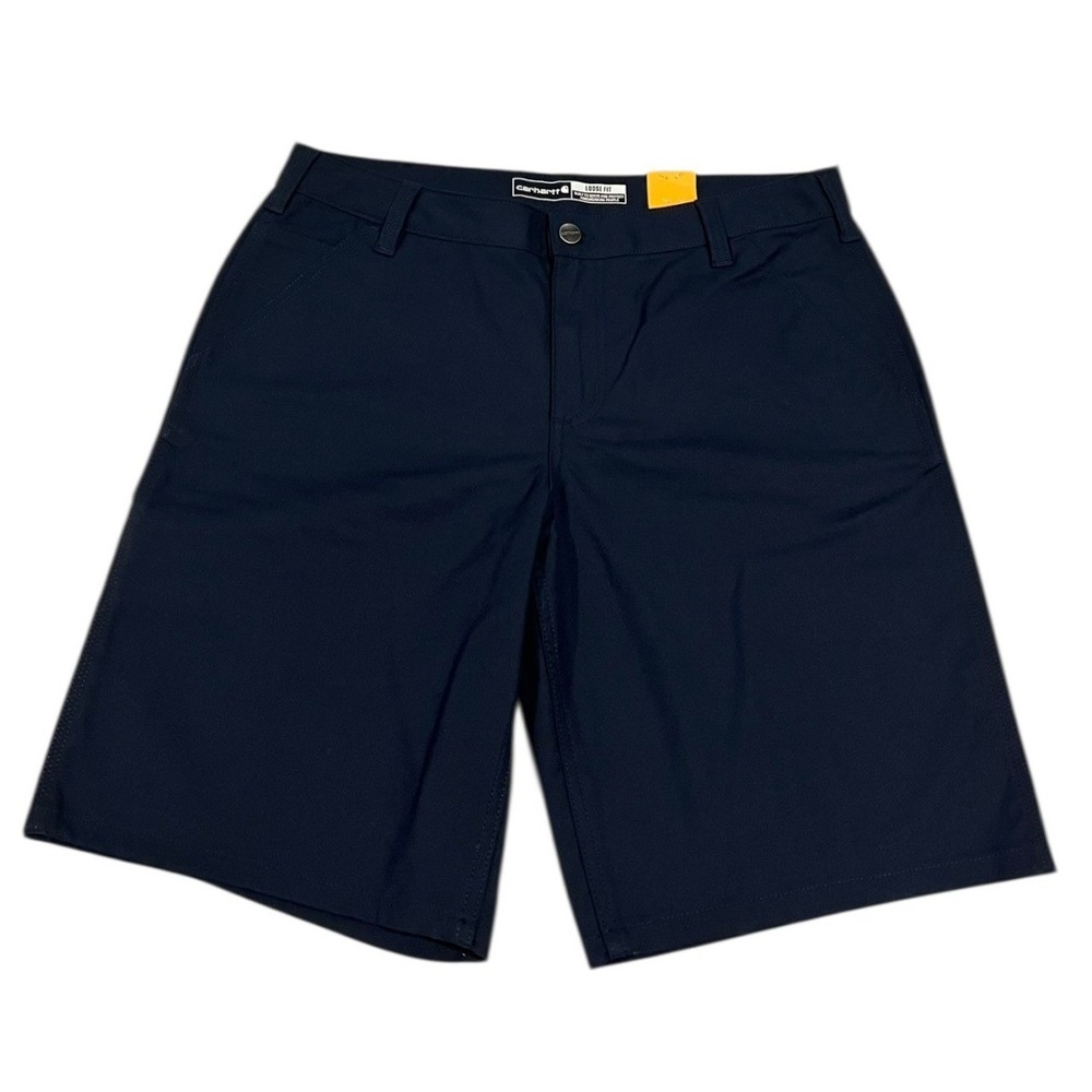 NWT Carhartt Women's Loose Fit Canvas Work Shorts Navy Blue 12 BS3111-W Utility